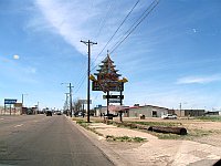 USA - Amarillo TX - Abandoned Ding Ho Chinese Restaurant Neon Sign (20 Apr 2009)